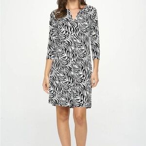 Zebra Print Long Sleeve Dress